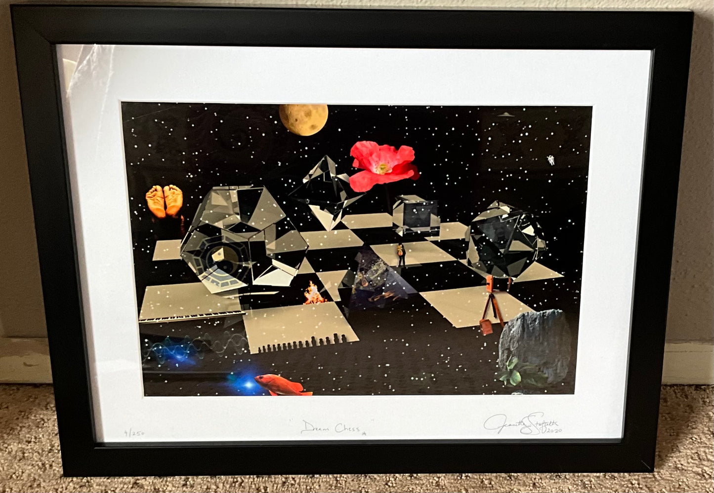 “Dream Chess” 1st Edition Print 4/250 - ~14”x18” Framed and Matted