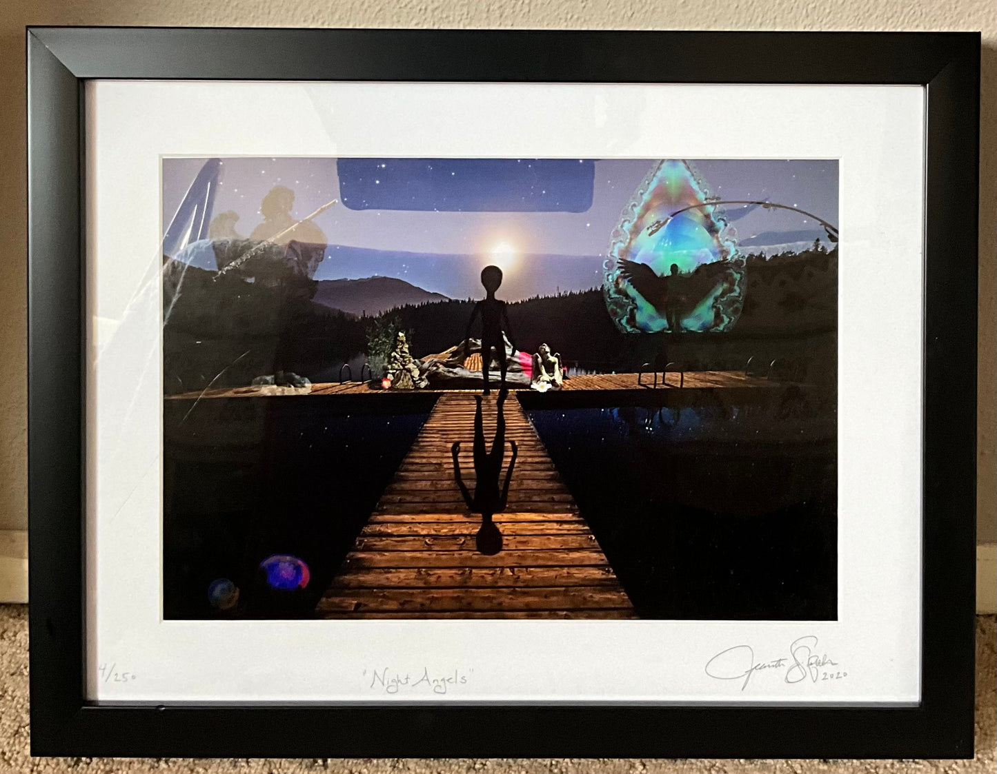 “Night Angels” - 1st Edition Print 4/250 14”x18” Framed and Matted