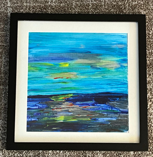 “Royal Sunset” - 10”x10” - 8”x8” Acrylic on Canvas Framed