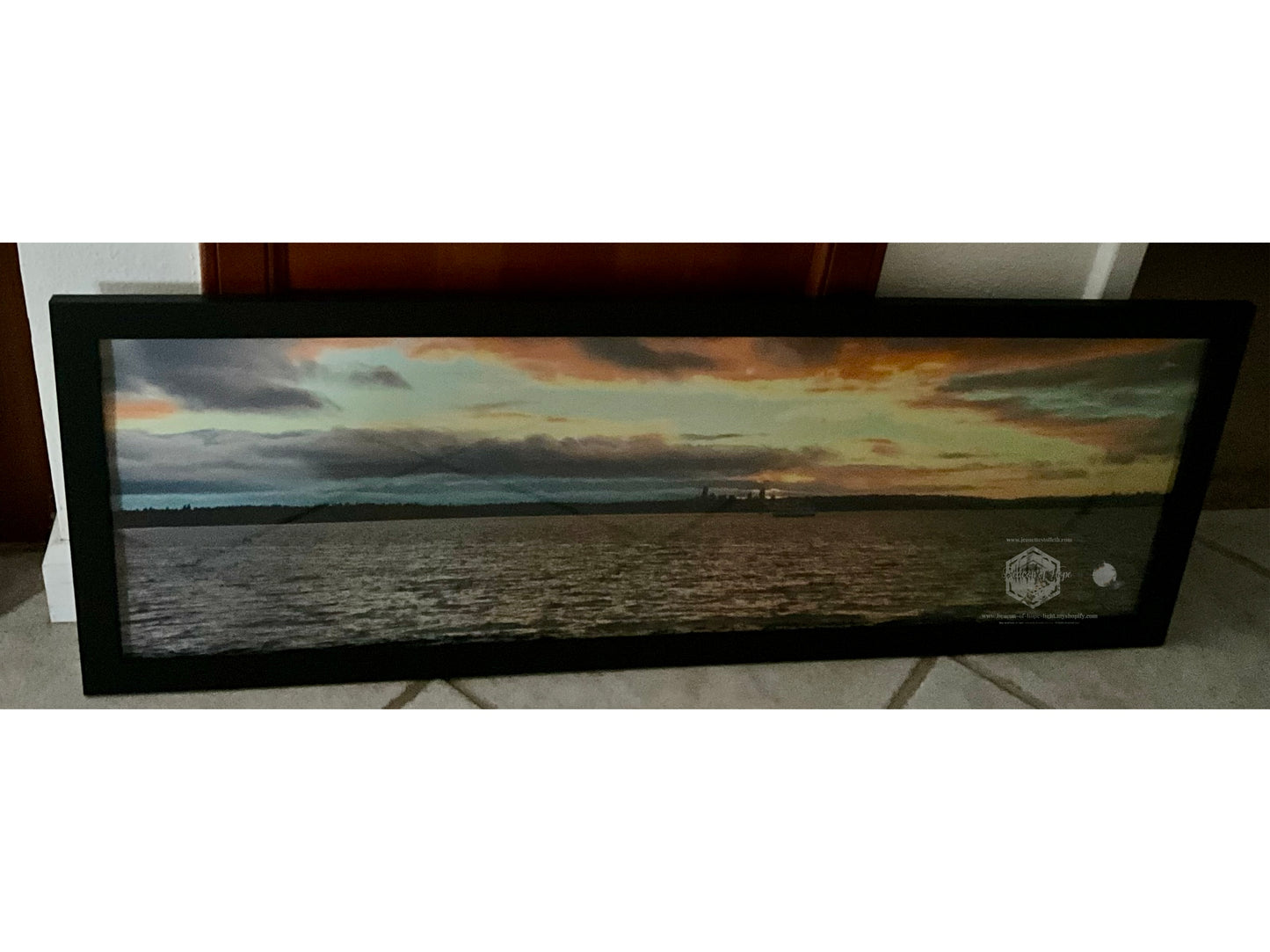 “Seattle from the East Side” - Kirkland, WA Waterfront. Original Photography Framed. Signed.