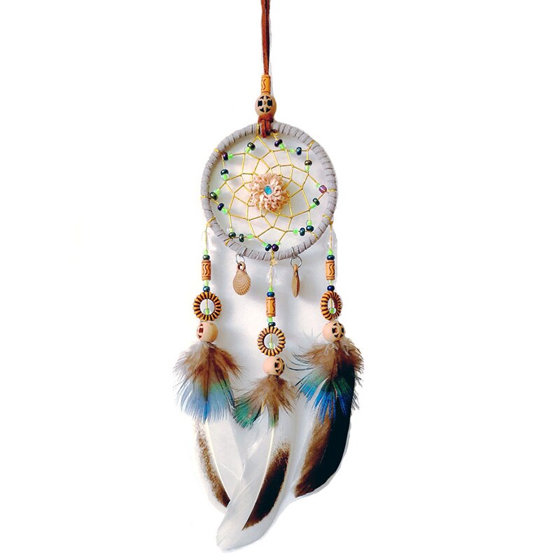 Mini Dream Catcher Car Pendant Wind Chimes Feather Decoration Handmade Dreamcatcher Gifts Home Decor & Wall Hanging Adornment