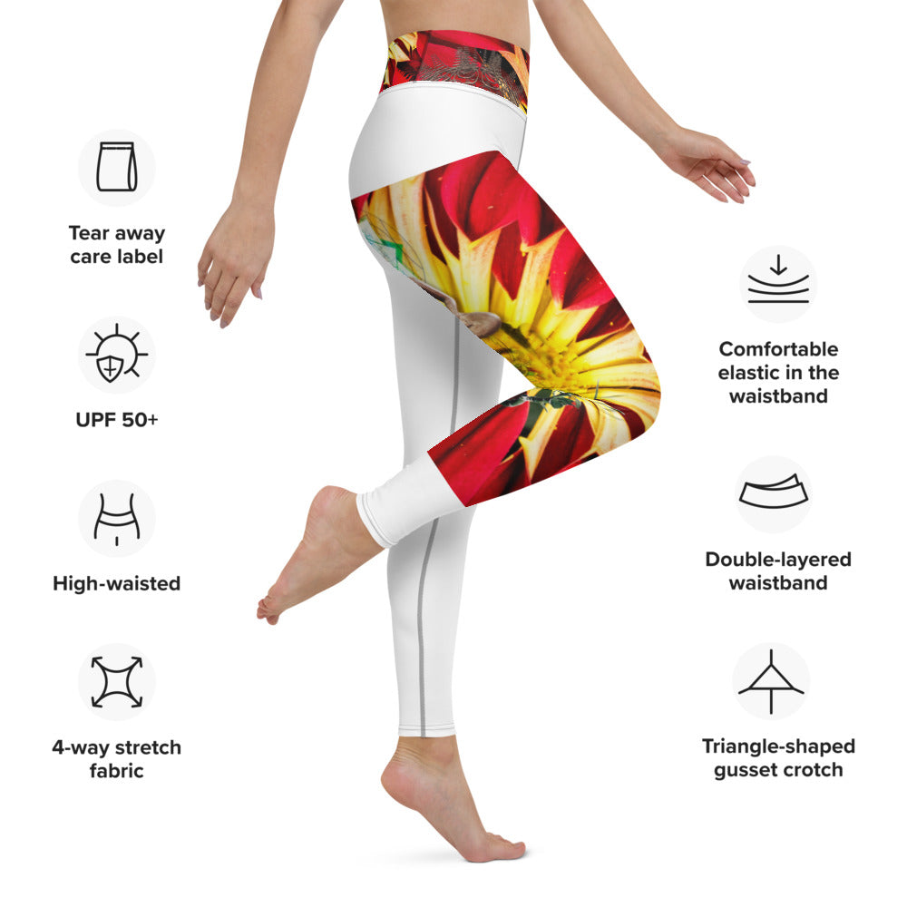 Yoga Leggings  - Custom Design - Beacon of Hope and Light Artworks - 2