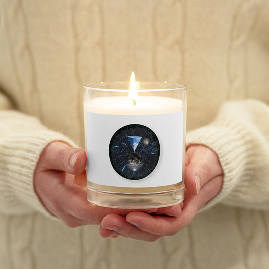 Glass jar soy wax spiritual candle  - Custom Design - Beacon of Hope and Light Artworks