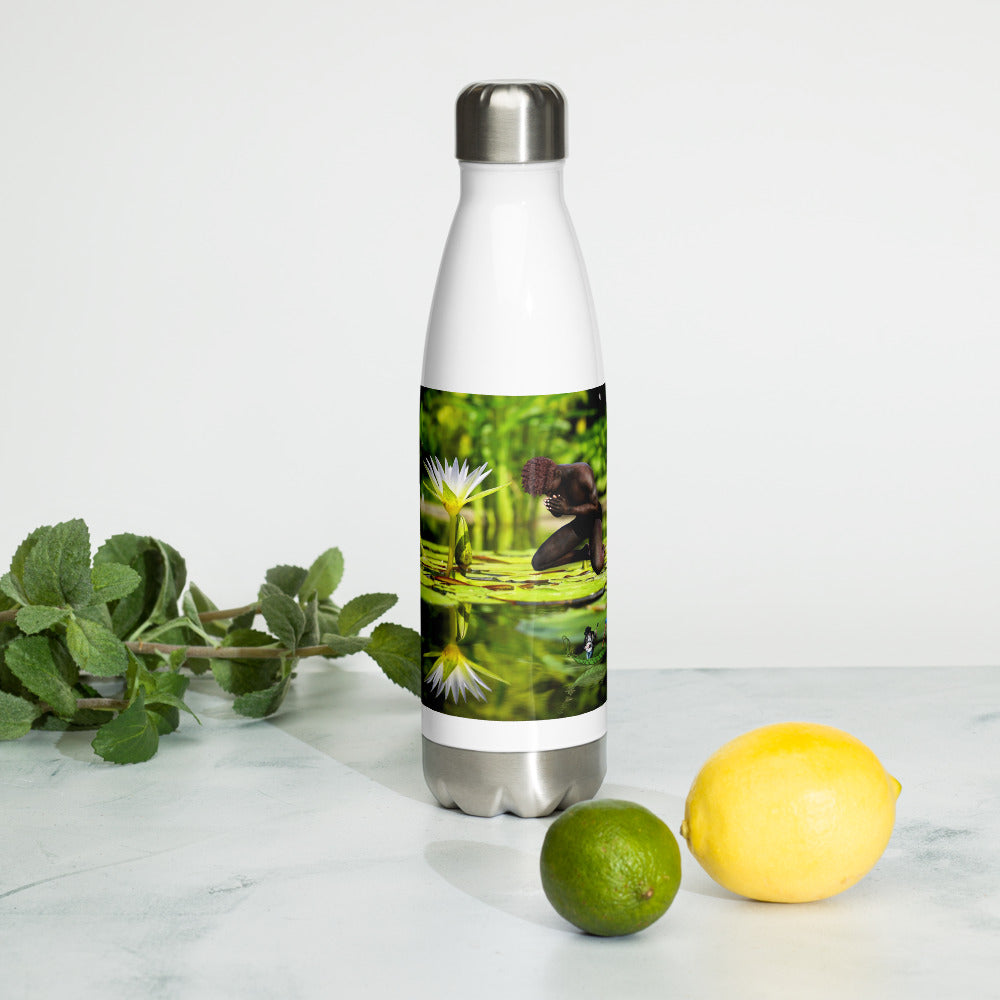 Stainless Steel Water Bottle  - Beacon of Hope and Light Design 2