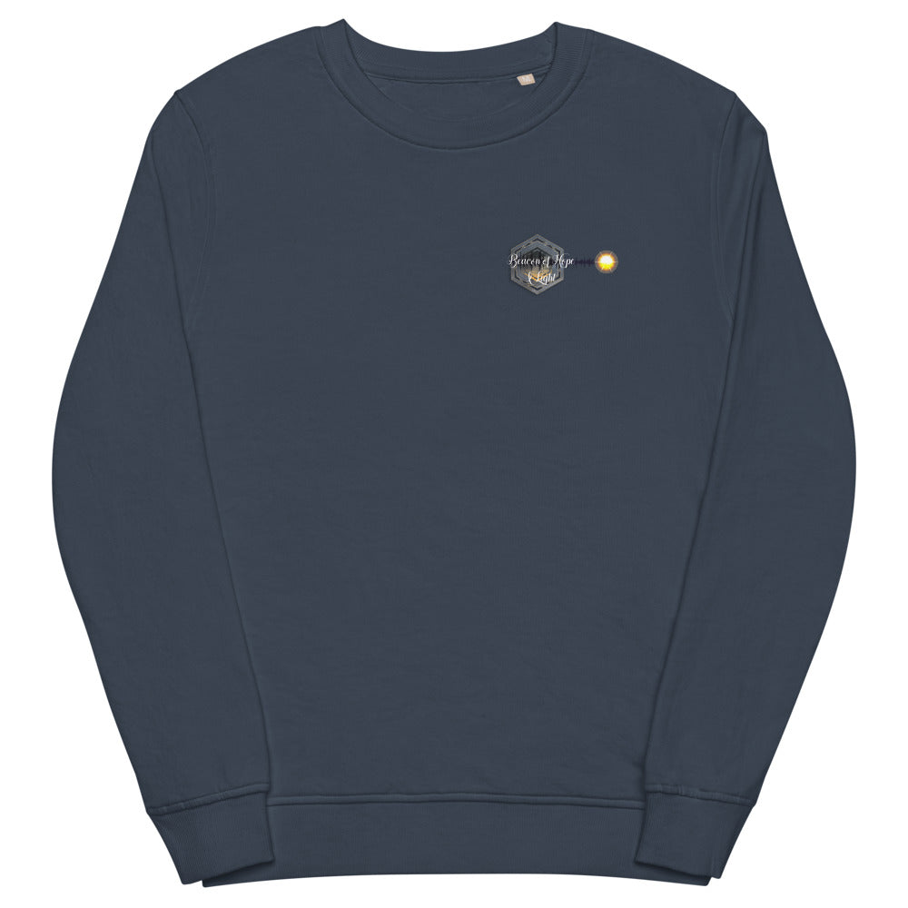 Unisex Organic Sweatshirt  - Custom Design - Beacon of Hope and Light Artworks